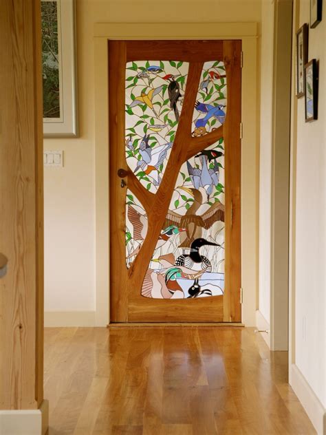 Protective coating on your glass shower doors ensures the longevity and clarity of your new enclosure!!! Unique Inspiration Stained Glass Interior Doors - HomesFeed