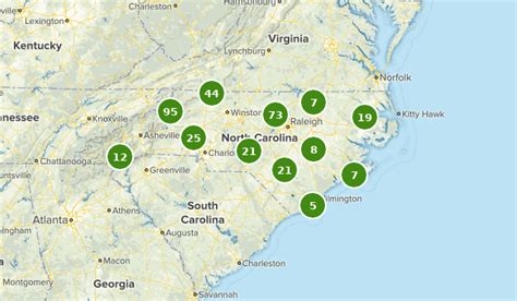 North Carolina State Park Map World Map