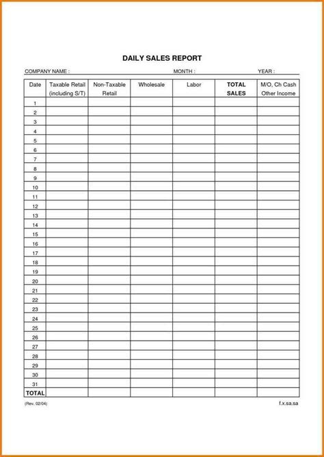 18 printable weekly schedule templates for excel (.xlsx). Daily Revenue Spreadsheet - Sample Templates - Sample ...