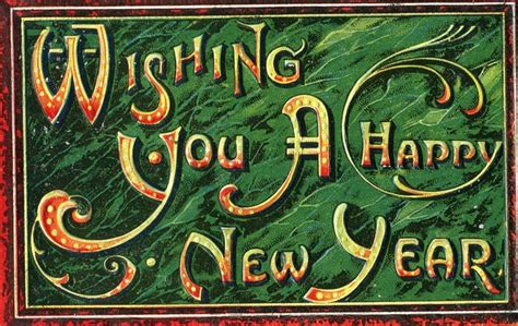 Wishing You A Happy New Year Antique Postcard Antique Postcard Happy