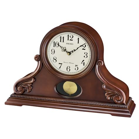 Seiko Contemporary Classics Tambour Mantle Clock With Pendulum