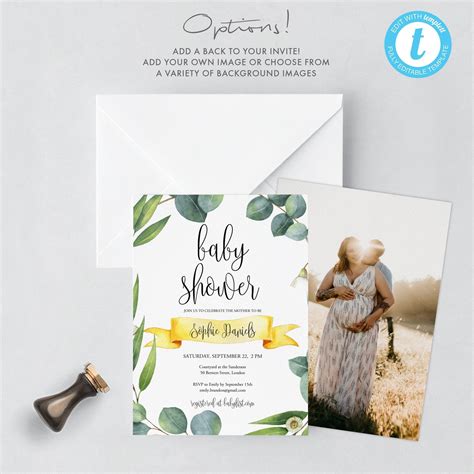 Baby Shower Template Baby Shower Invite Invitation Template Etsy