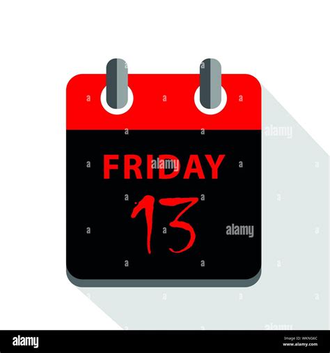 Friday The 13th Calendar Icon Vector Illustration Eps10 Stock Vector