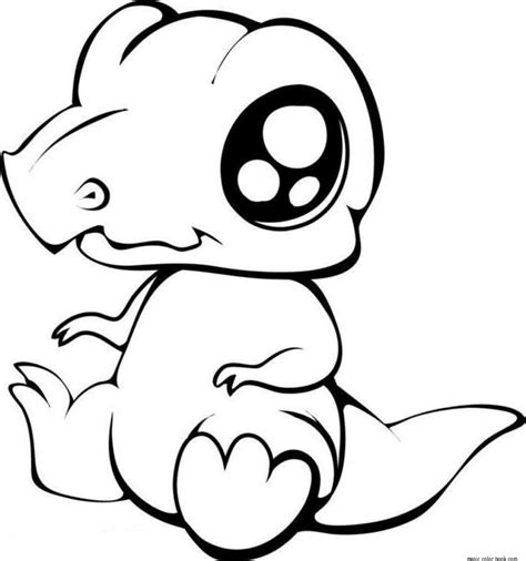 Cute cartoon animal coloring pages. Super Cute Animal Coloring Pages | Dinosaurus dan Gambar