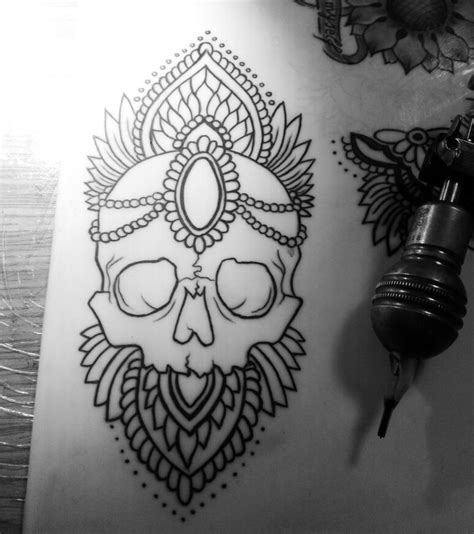 Mandala Skull Tattoo Practice💉 Martaaolidtattoo