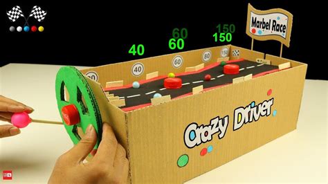 How To Make Amazing Diy Marble Race Board Game From Cardboard Diy