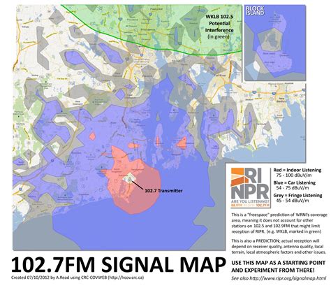 Signal Map Rhode Island Public Radio