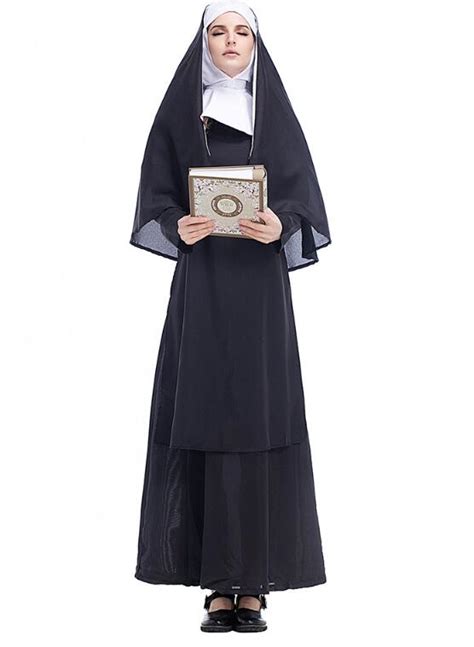 Kleidung Accessoires Kostüme Verkleidungen Nun Costume Womens ladies Fancy Dress Holy