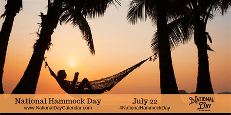 National Hammock Day July 22 National National Days National Calendar