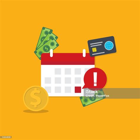 Kalender Dan Uang Waktu Pembayaran Pajak Atau Kredit Pengingat Pinjaman