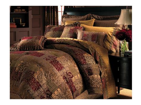 Bedroom comforter sets king size comforter sets king size comforters gold comforter set luxury comforter sets croscill bedding king pillows pillow shams neutral colour palette. Croscill Galleria Red Comforter Set Cal King | Shipped ...