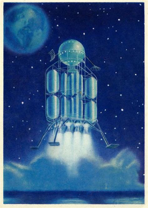 Von Brauns Moon Lander Life In Space Classic Sci Fi Hanabi Moon