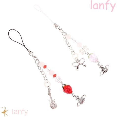 Lanfy Mobile Phone Strap Strawberry Planet Phone Chains Cell Phone