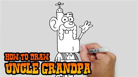 How To Draw Uncle Grandpa Video Lesson Youtube