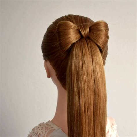 Metdaan Creative Bow Hairstyles Bow Hairstyle Easy Hairstyles For Long Hair Bow Hairstyle
