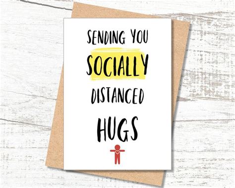 Best lockdown birthday gifts to send your loved ones through their letterbox while social distancing is still in place. Send a Hug Funny Birthday Card Social Distancing Lockdown ...