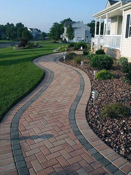 46 Inspirational Paver Walkway Ideas For Your Home In 2024