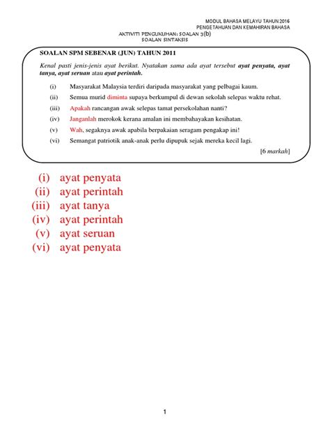 (Skema Jawapan) Soalan Tatabahasa SPM Jun  PDF
