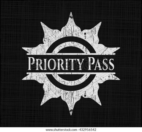 Priority Pass Chalkboard Emblem Written On Stock Vector Royalty Free