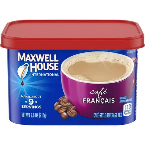 This is because the processes used to achieve both attributes are associated with a loss of flavor and intensity. Maxwell House International Cafe Francais Style Instant ...