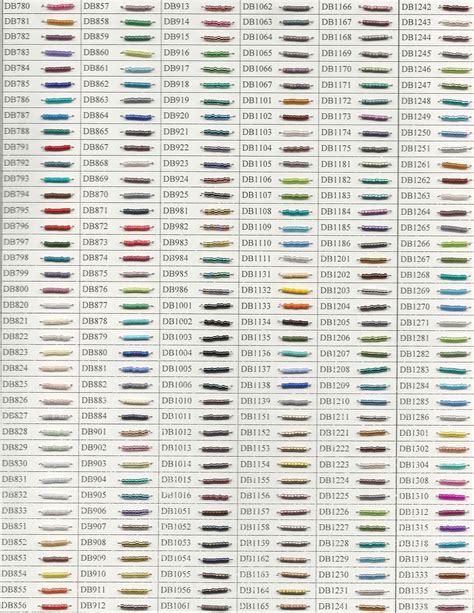 Miyuki 11 0 Delica Beads Complete Color Chart Kanta Business News