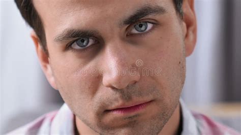 Anger Man Look Camera Close Up Displeased Emotion Closeup Gloomy Guy