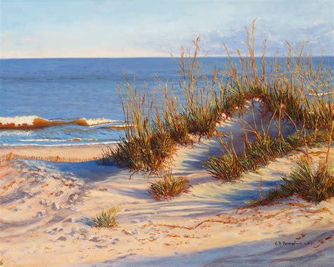 Seascape Painting Beach Dune Atlantic Ocean Beach By Elaine Farmer