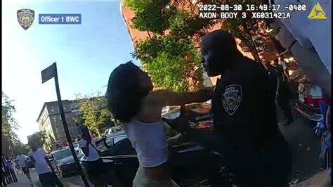 Nypd Releases Surveillance Footage Of Officer Beating Woman Mayor Eric Adams Defends Police