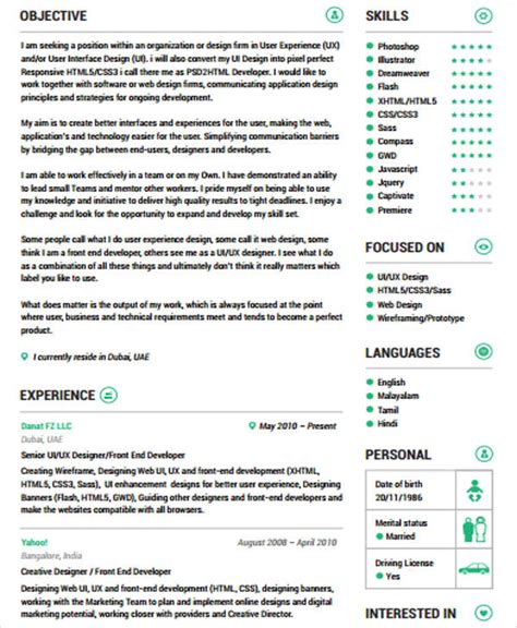 Look at this front end web developer resume sample: #15+ front end developer resume | Medical Resume
