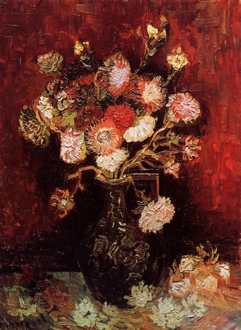 All our prints come unframed and any frame in the images above is for display purposes only so you can get a feel for how it might look on your wall. Vase with Asters and Phlox - Vincent van Gogh - WikiArt ...