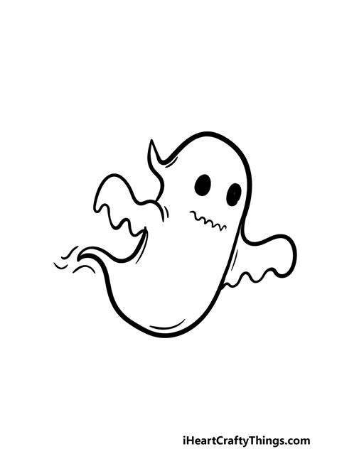 Ghost Drawing How To Draw A Ghost Step By Step