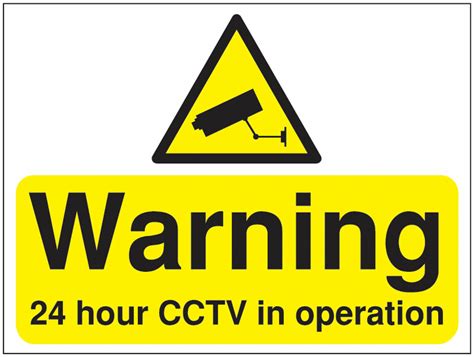 24 Hour Cctv In Operation Outdoor Site Sign Safetyshop