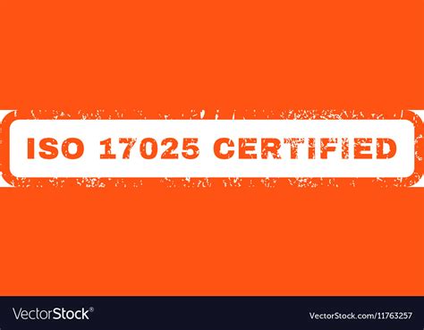 Iso 17025 Certified Rubber Stamp Royalty Free Vector Image