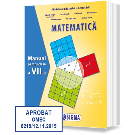 MatematicĂ Manual Pentru Clasa A Vii A Editura Sigma