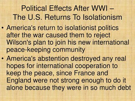 Ppt Political Effects Of Wwi Powerpoint Presentation Free Download