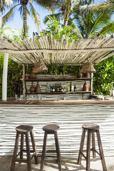 Nest Hotel Tulum Rustic Beach Bar Decorating Inspiration White Wood