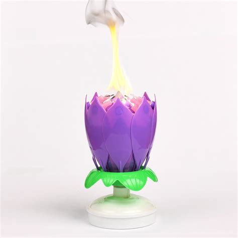 Order candles online from ferns n petals. Purple Flower Musical Birthday Candles Lotus Flower ...