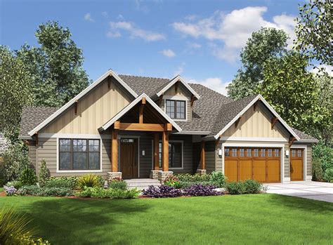 Plan 69642AM: One Story Craftsman with Finished Lower Level | Craftsman