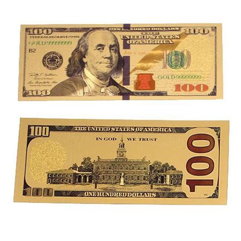 24k Gold Plated 100 Dollar Bill Replica Paper Money Currency Banknote Images And Photos Finder