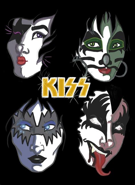Kiss Ретро логотипы Рок плакаты Рисунки