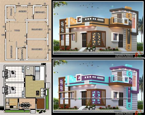 850 Sq Ft House Plan With 2 Bedrooms And Pooja Room With Vastu Shastra