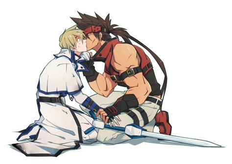 Masaüstü Ky Kiske Sol Badguy Suçlu Vites Guilty Gear Xx Anime Erkekleri öpüşmek Fighting