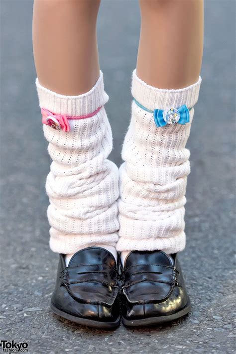 harajuku girls w twintails oversized sweatshirts loose socks and cute accessories harajuku