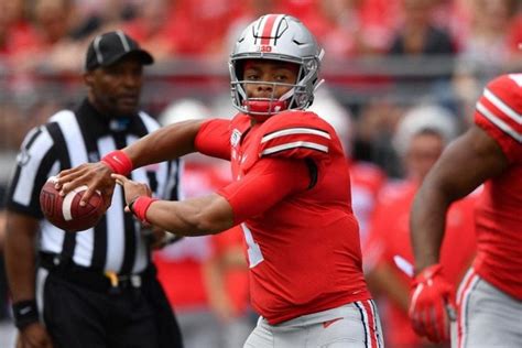 He was a heisman trophy finalist and led ohio state to the college football playoff championship, justin fields was slinging it for the harrison hoyas. Justin Fields and Jalen Hurts had big games in debuts with new programs