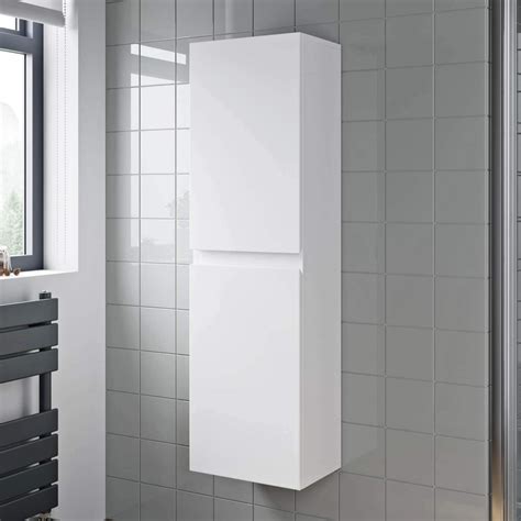White High Gloss Tall Bathroom Cabinet Vostok Blog