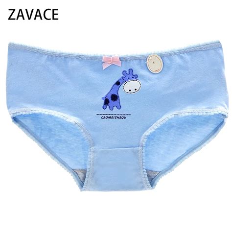 Zavace Cotton Underwear Women Giraffe Cartoon Printing Lovely Sexy Briefs Women S Underwear