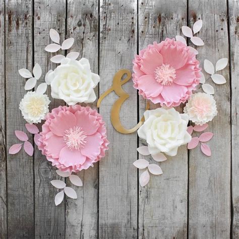 Paper Flowers For Nursery Wall Decor Wedding Backdrop Etsy Uk