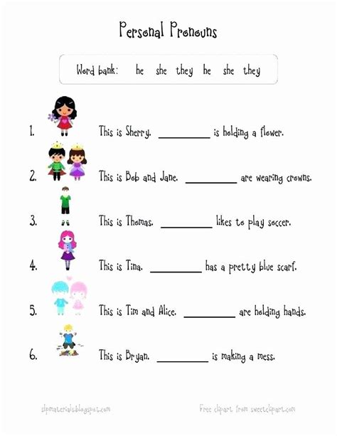 Pronoun Worksheets for 2nd Grade Grammar Worksheets for Grade 5 Pdf in