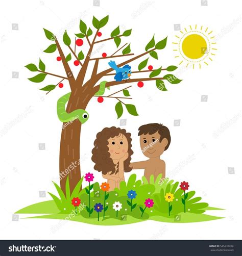Adam And Eve Cute Clip Art Of Adam And Eve Sitting Under A Tree In