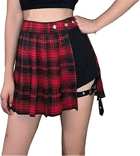 sunloudy las mujeres harajuku gótico mini faldas góticas plisadas faldas punk oscuro academia